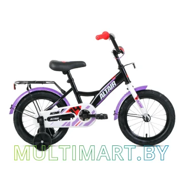 Детский велосипед Altair Kids 14 (черный/белый/фиолетовый, 2020)